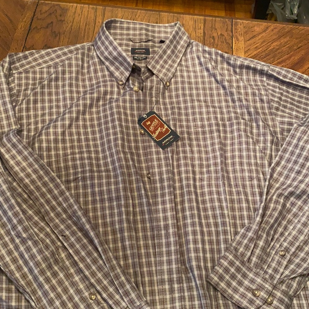 Long sleeve shirt, maroon/grey NWT